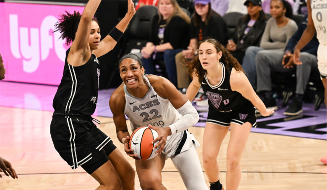 A'ja Wilson Schools Aces to Victory over Valkyries 78-72